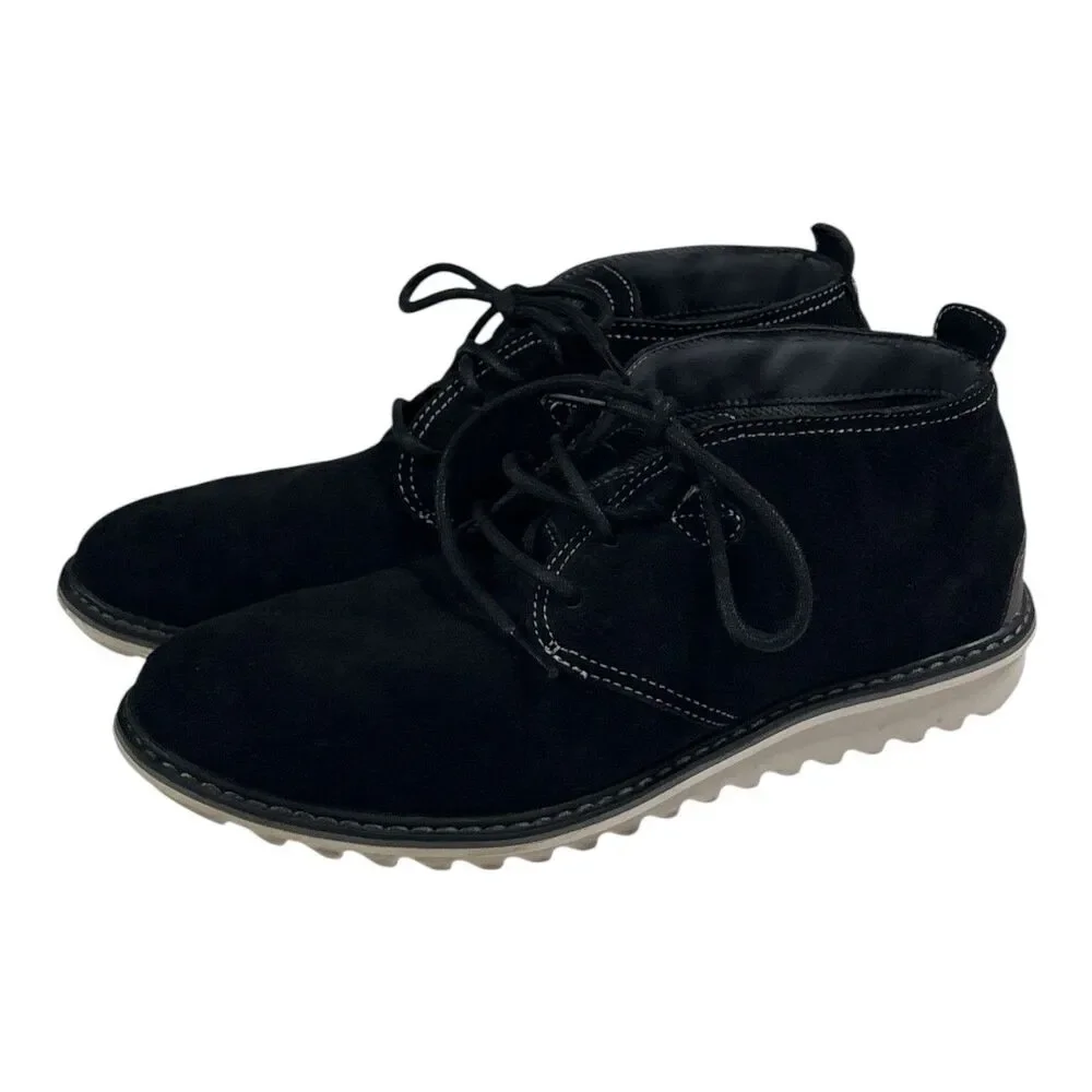 Skechers Women’s Black Suede Lace Up Chukka Ankle Boots Comfort Shoes Size 9.5